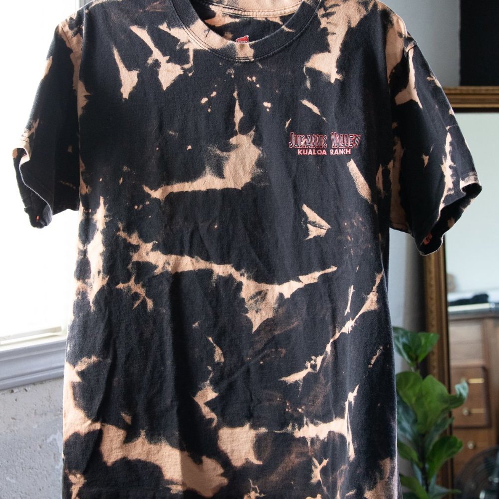 Jurassic Valley Kualoa Ranch Bleach Dyed Tee